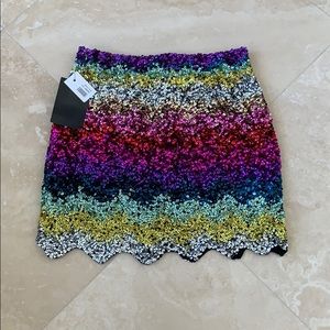 Mini sparkly skirt